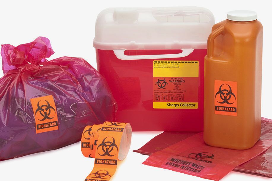 Who should empty a designated sharps container? - STROBIGO