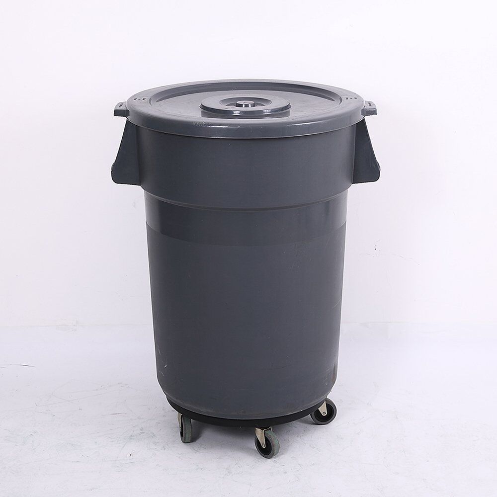 Vibrant 30 Gallon Trash Can With Lid Scene Illustration Vibrant 30 Gallon Trash Can With Lid Scene Illustration